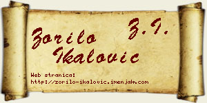 Zorilo Ikalović vizit kartica